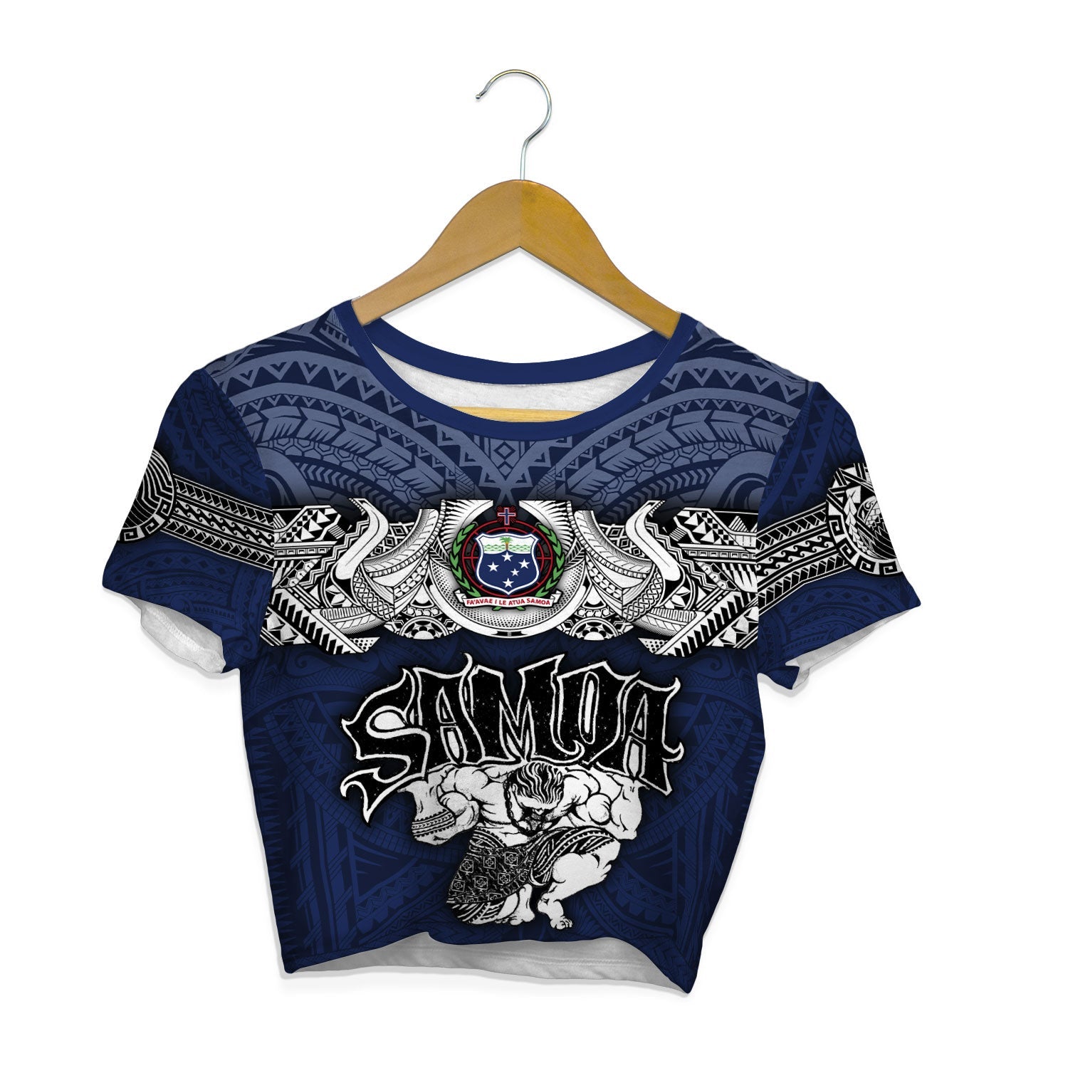 Custom Samoa Warrior Croptop T Shirt