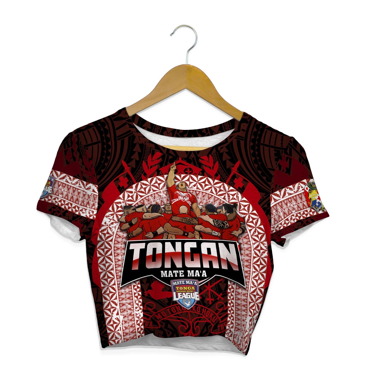 Custom Tonga Mate Ma'a Rugby League Croptop T Shirt