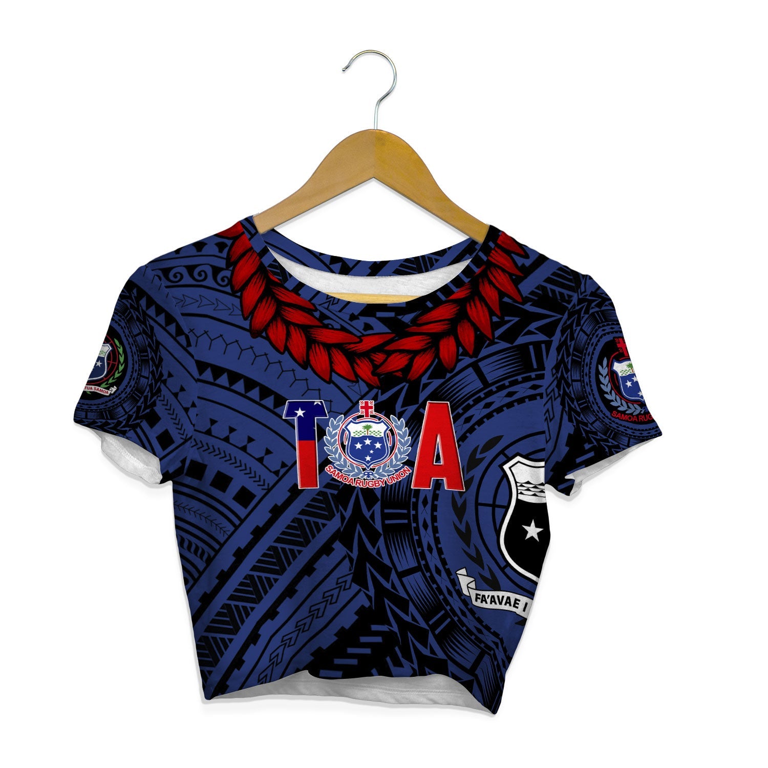 Samoa TOA Rugby Croptop T Shirt Ulafala Style