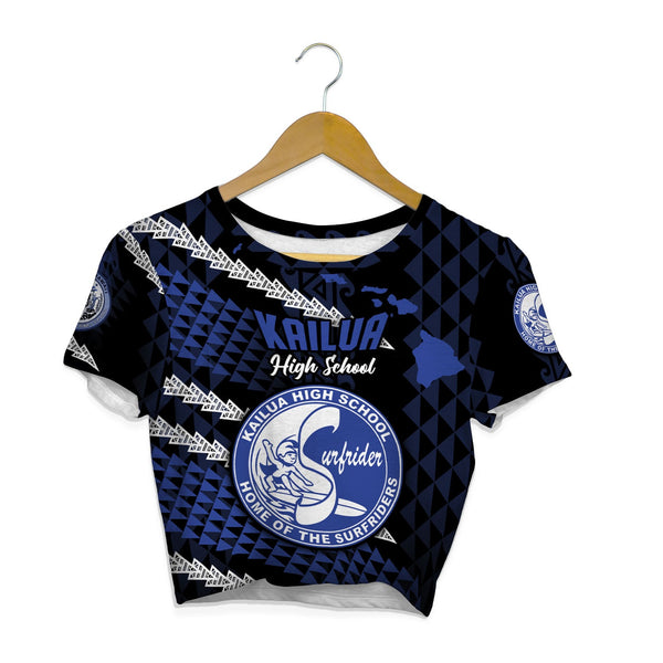 Hawaii Kailua High School Custom Croptop T Shirt Map Style