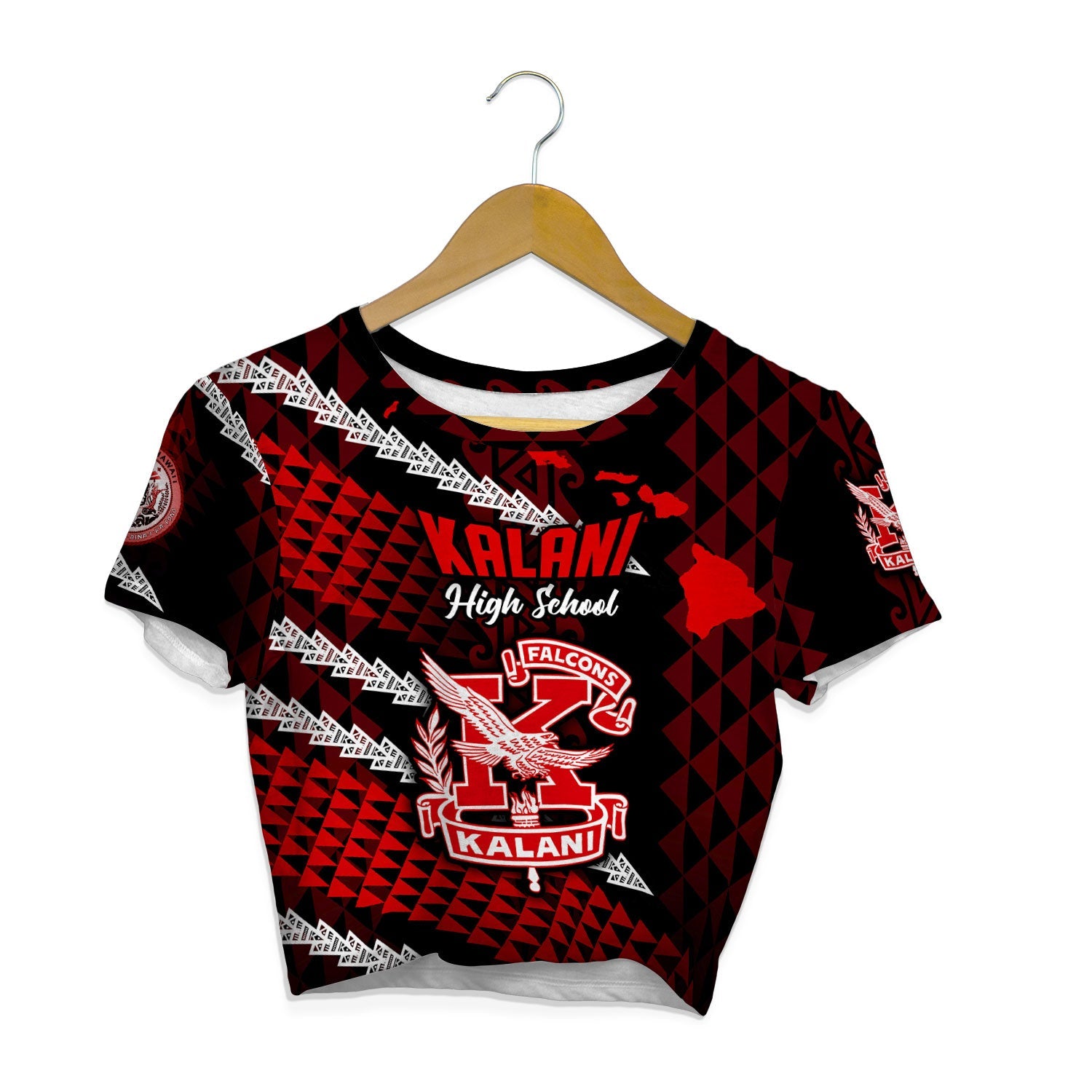 Hawaii Kalani High School Custom Croptop T Shirt Map Style