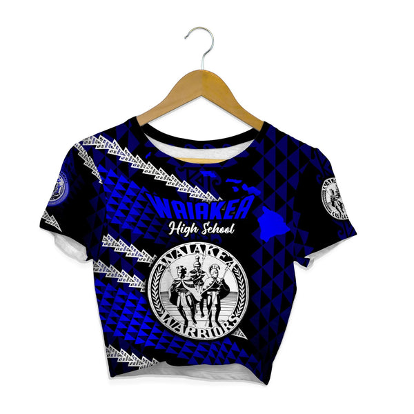 Hawaii Waiakea High School Custom Croptop T Shirt Map Style