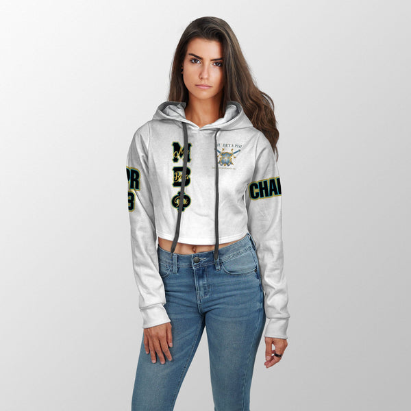 Fraternity Shirt - Personalized Mu Beta Phi Croptop Hoodie Original White Style