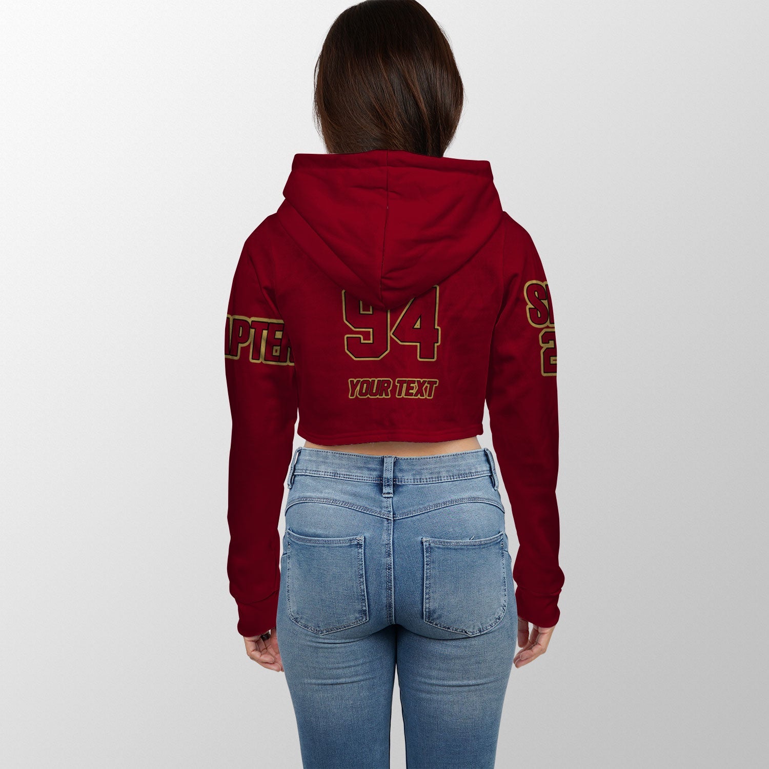 Fraternity Shirt - Personalized Phi Rho Eta Croptop Hoodie Original Maroon Style