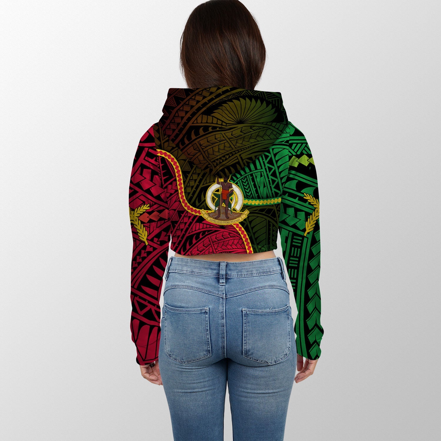 Vanuatu Croptop Hoodie Independence Day 43rd Anniversary Style