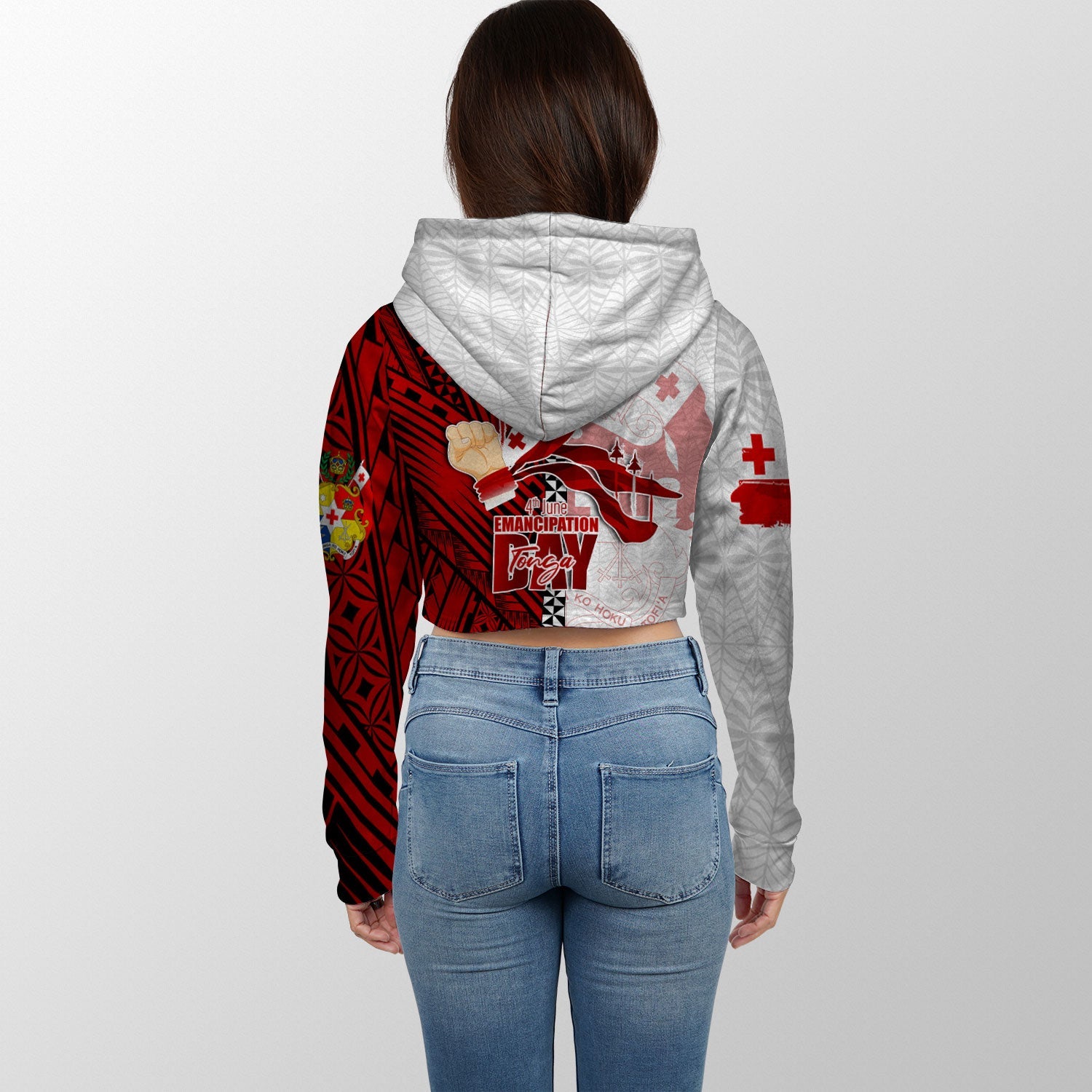 Tonga National Emancipation Day Croptop Hoodie