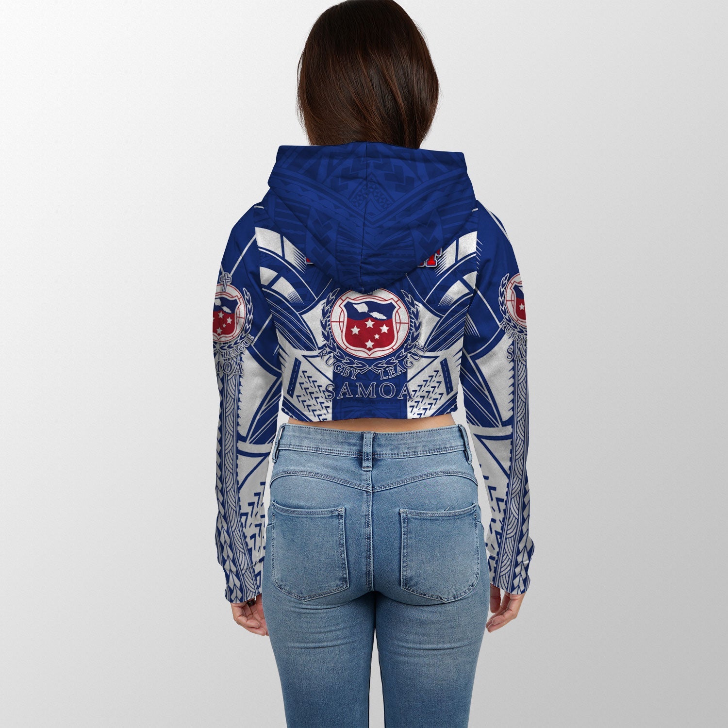 Custom TOA Samoa Rugby Croptop Hoodie