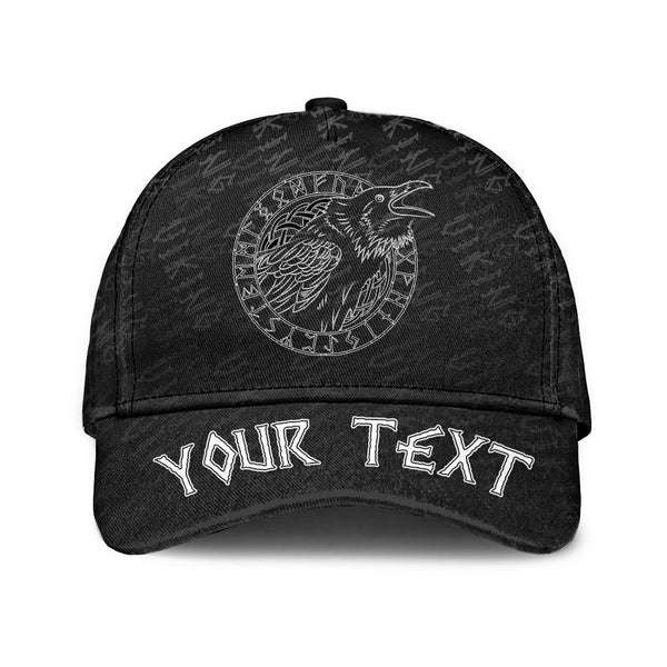 Custom Viking Classic Cap Crows Scandinavian Runes