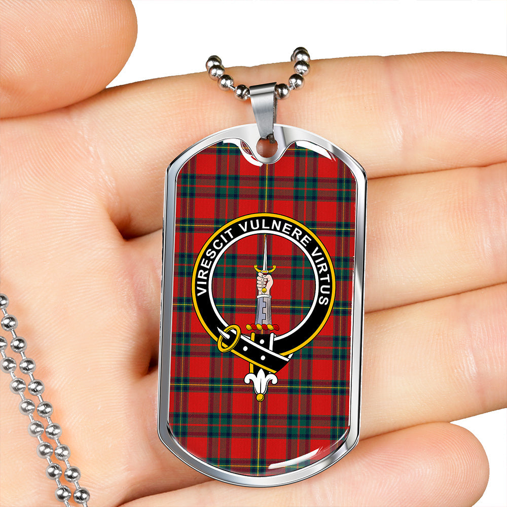 Cruikshank Modern Clan Badge Classic Tartan Dog Tag Necklace