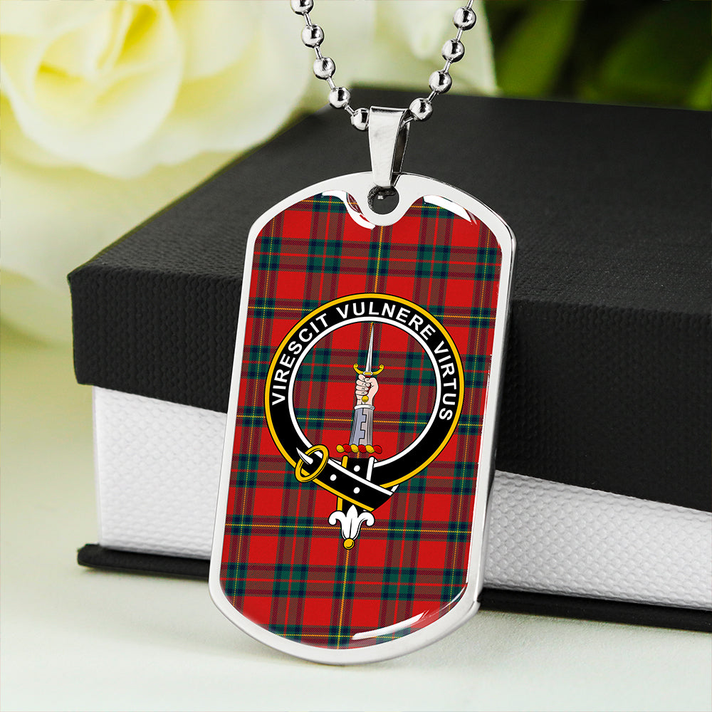 Cruikshank Modern Clan Badge Classic Tartan Dog Tag Necklace