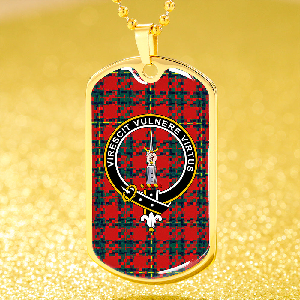 Cruikshank Modern Clan Badge Classic Tartan Dog Tag Necklace