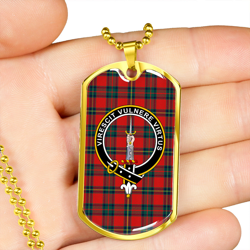 Cruikshank Modern Clan Badge Classic Tartan Dog Tag Necklace