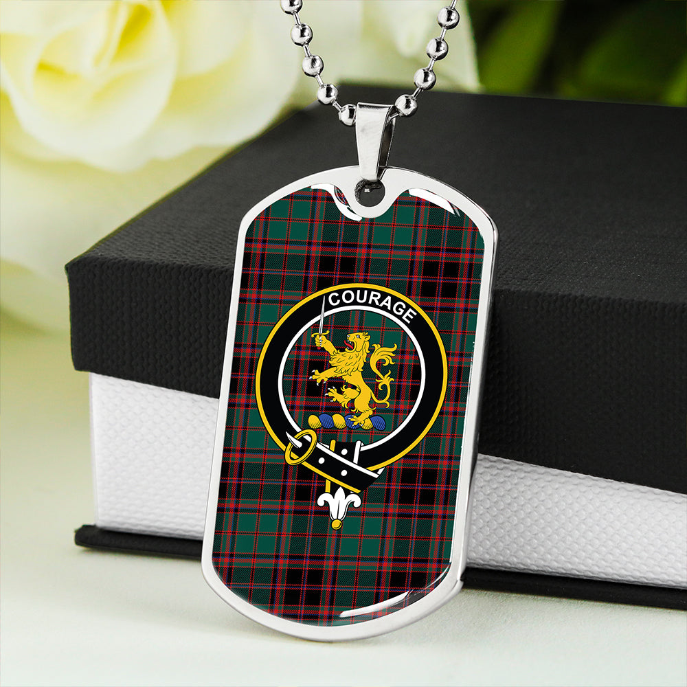 Cumming Hunting (Cumming Glenorchy) Modern Clan Badge Classic Tartan Dog Tag Necklace