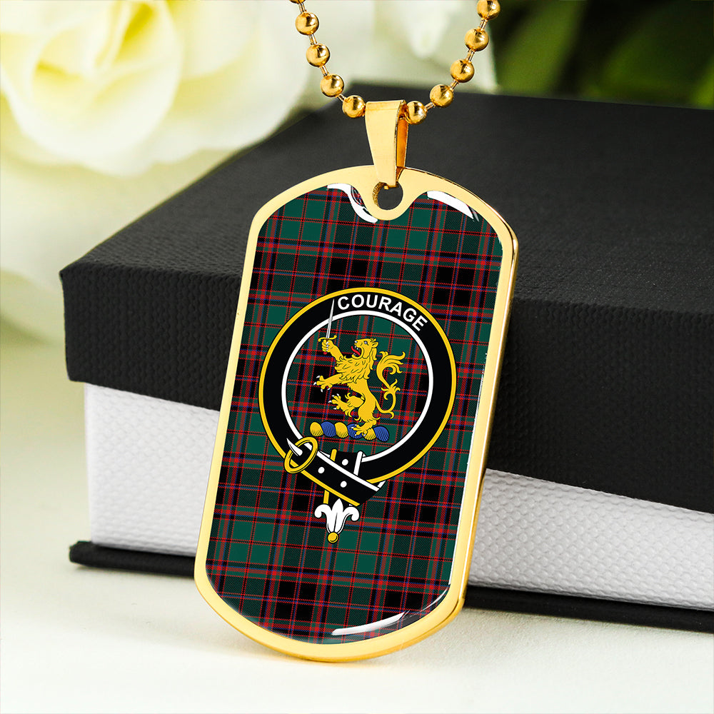 Cumming Hunting (Cumming Glenorchy) Modern Clan Badge Classic Tartan Dog Tag Necklace