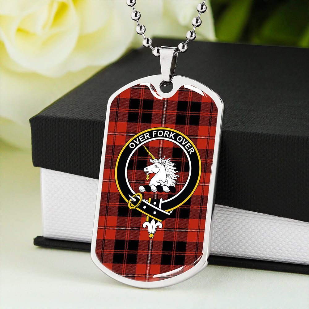 Cunningham Ancient Clan Badge Classic Tartan Dog Tag Necklace