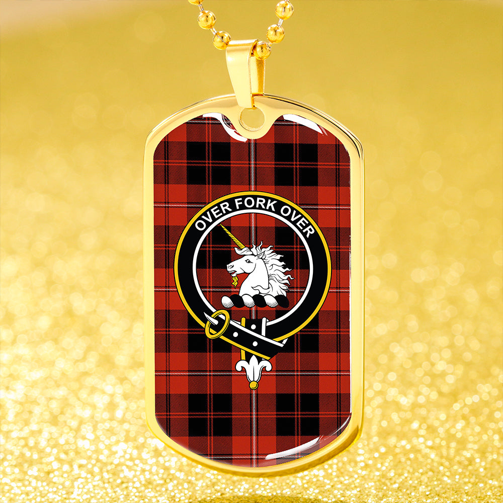 Cunningham Ancient Clan Badge Classic Tartan Dog Tag Necklace