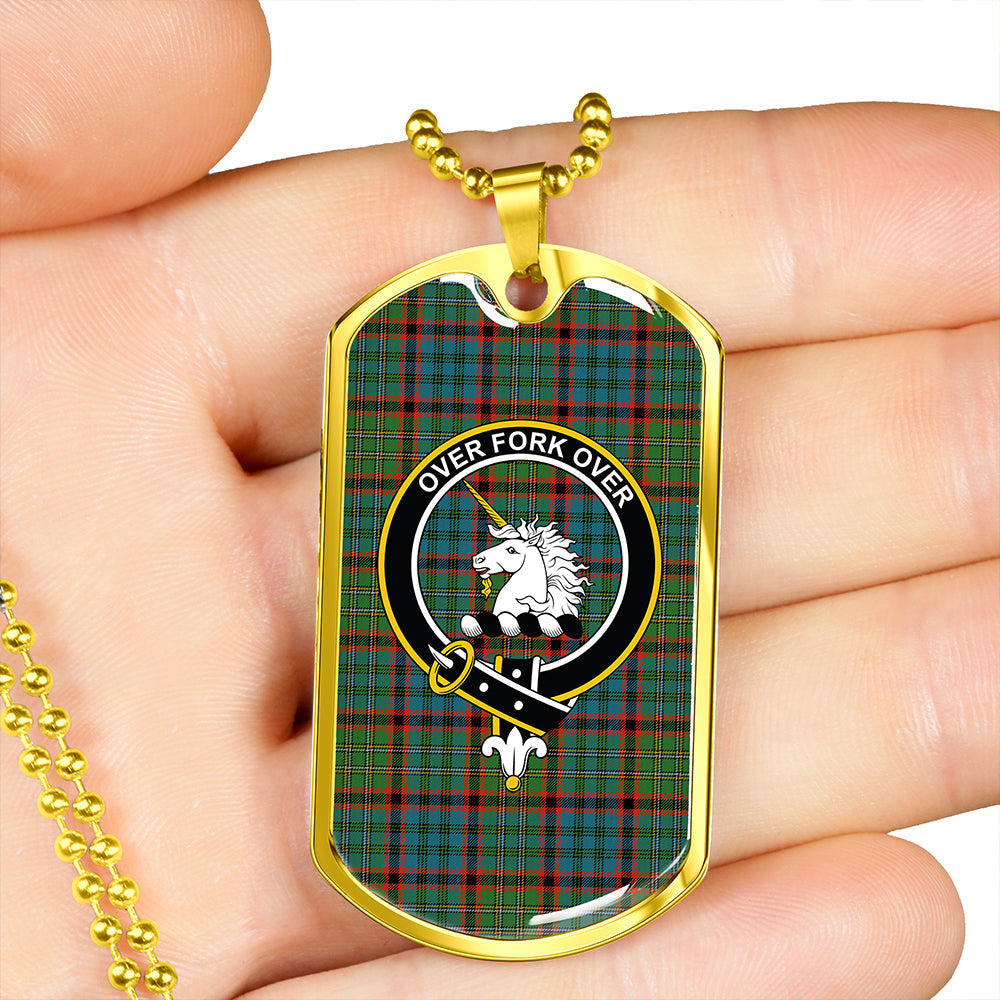 Cunningham Hunting (MacNicol Hunting #2) Ancient Clan Badge Classic Tartan Dog Tag Necklace