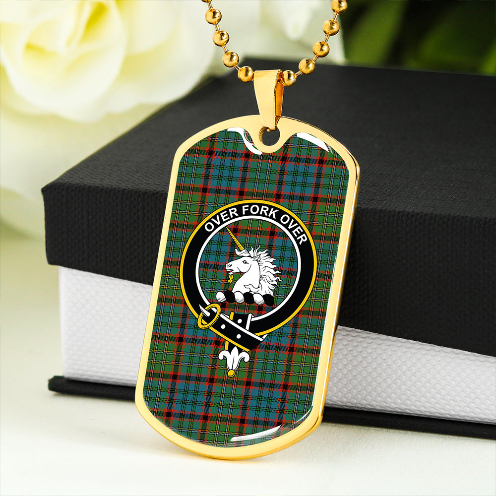 Cunningham Hunting (MacNicol Hunting #2) Ancient Clan Badge Classic Tartan Dog Tag Necklace