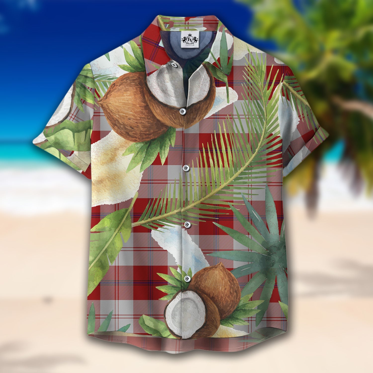 Scottish Tartan Cunningham Dress Clan Hawaiian Shirt Hibiscus - Tropical Garden Style