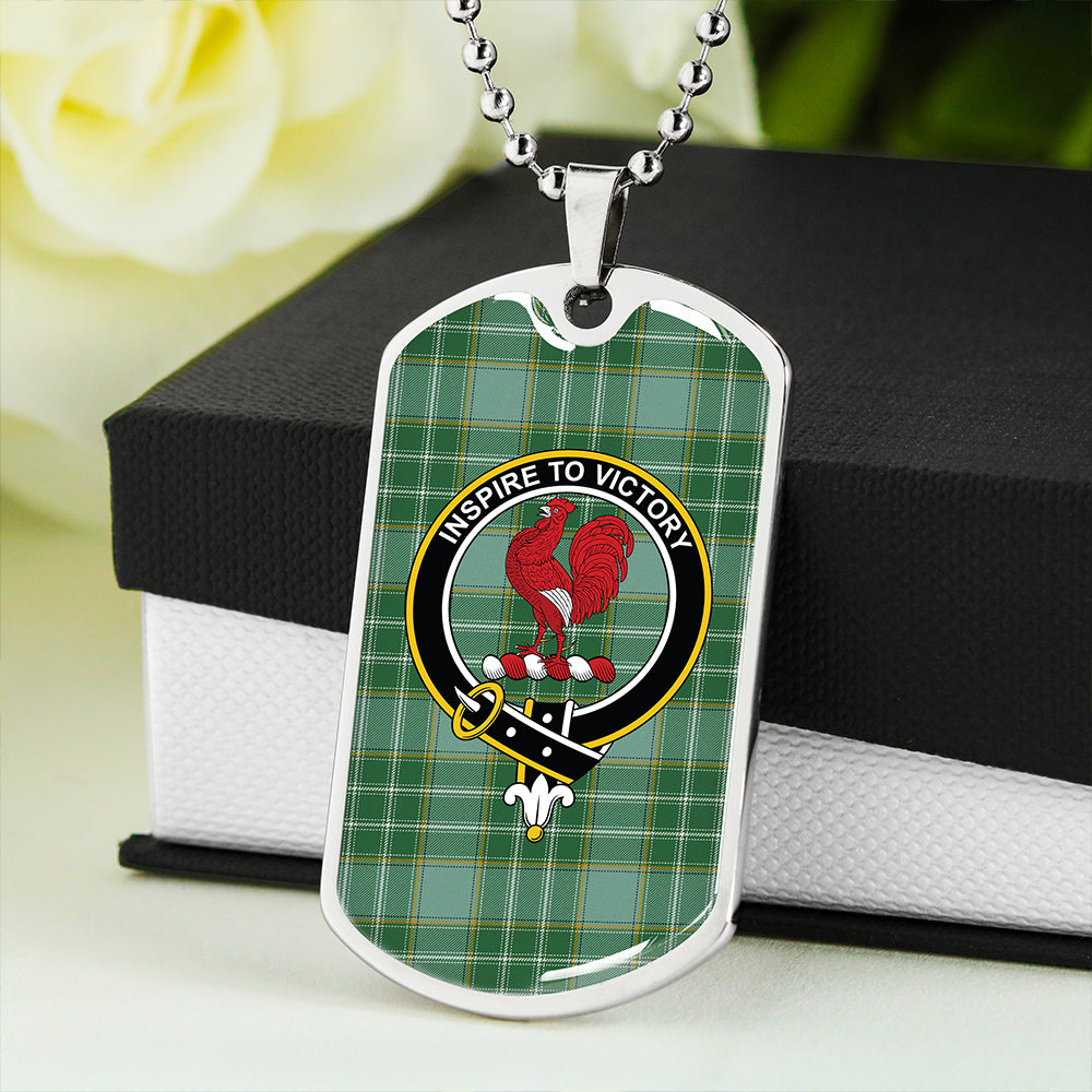 Currie Ancient Clan Badge Classic Tartan Dog Tag Necklace