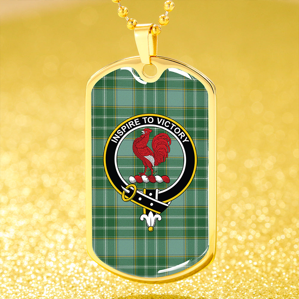 Currie Ancient Clan Badge Classic Tartan Dog Tag Necklace