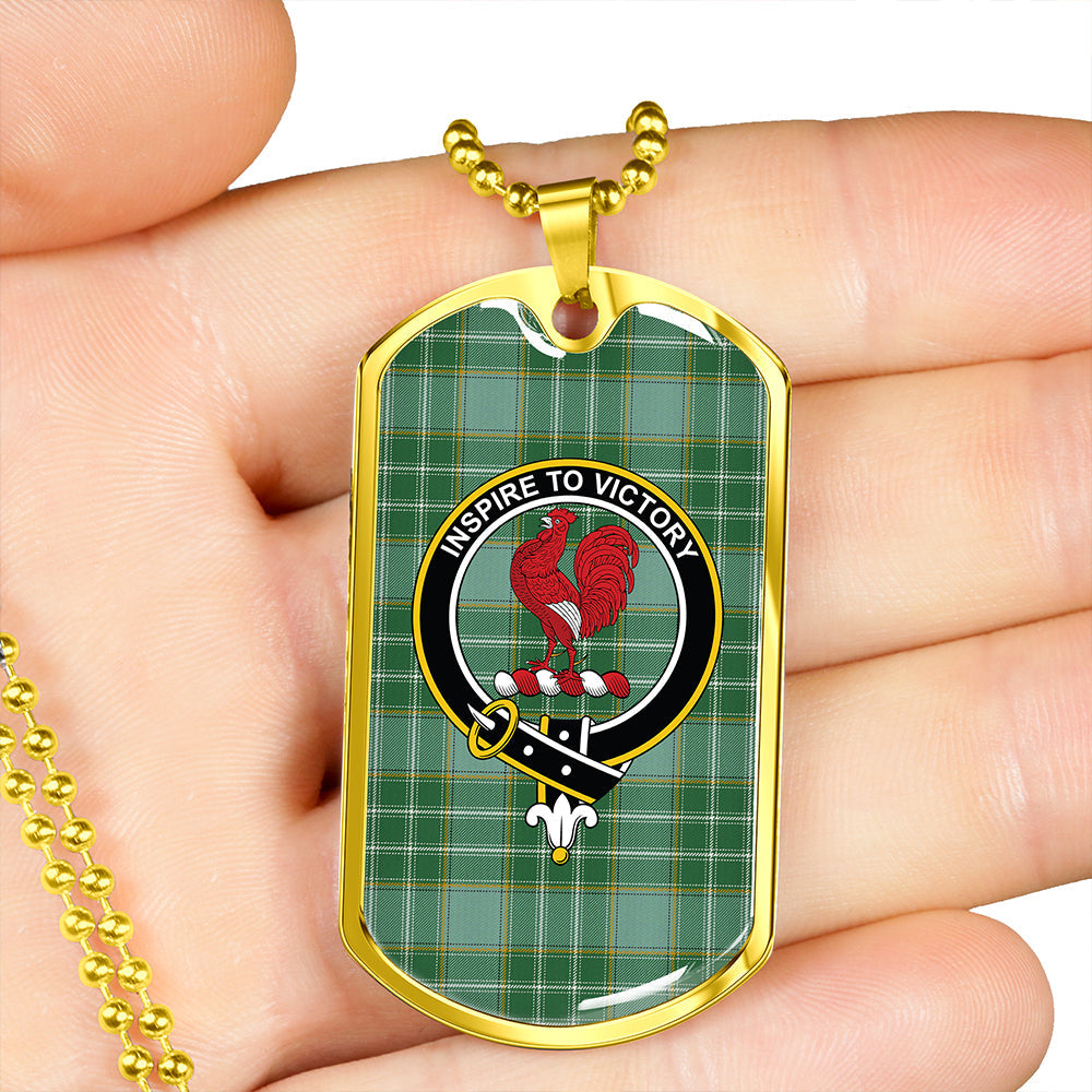 Currie Ancient Clan Badge Classic Tartan Dog Tag Necklace