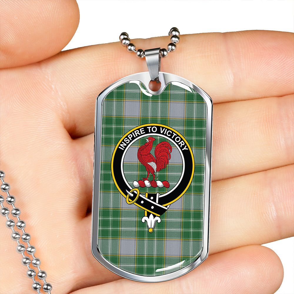 Currie Modern Clan Badge Classic Tartan Dog Tag Necklace