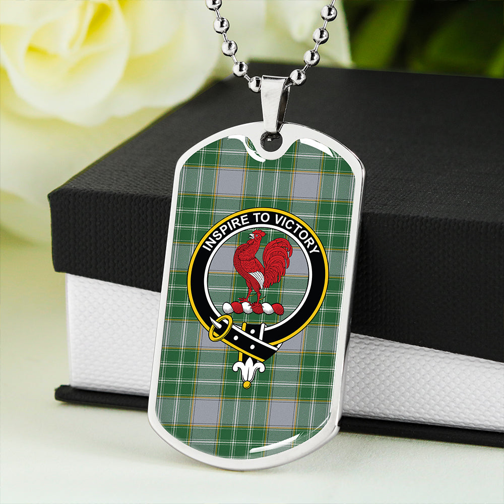 Currie Modern Clan Badge Classic Tartan Dog Tag Necklace