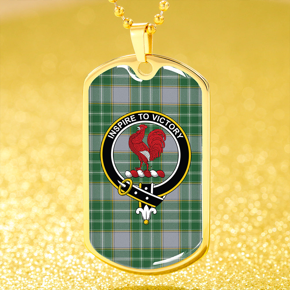 Currie Modern Clan Badge Classic Tartan Dog Tag Necklace