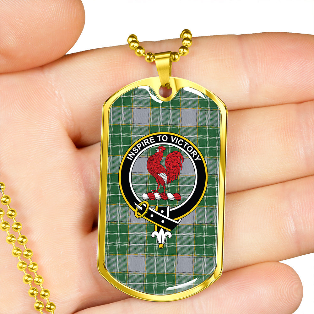 Currie Modern Clan Badge Classic Tartan Dog Tag Necklace