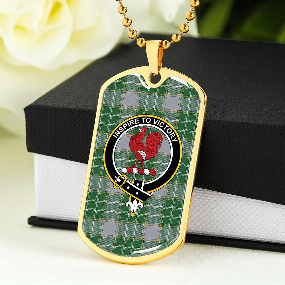 Currie Modern Clan Badge Classic Tartan Dog Tag Necklace