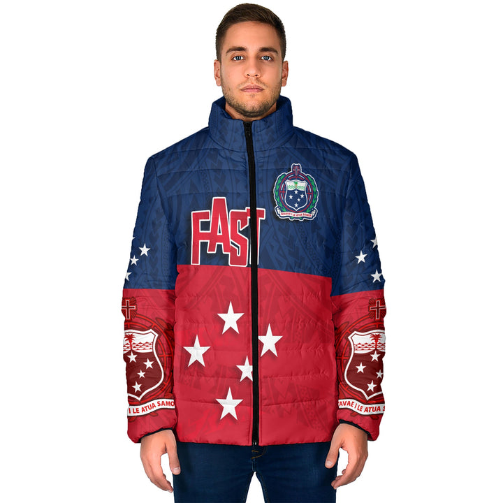 Custom Samoa Men Padded Jacket FAST Always Proud