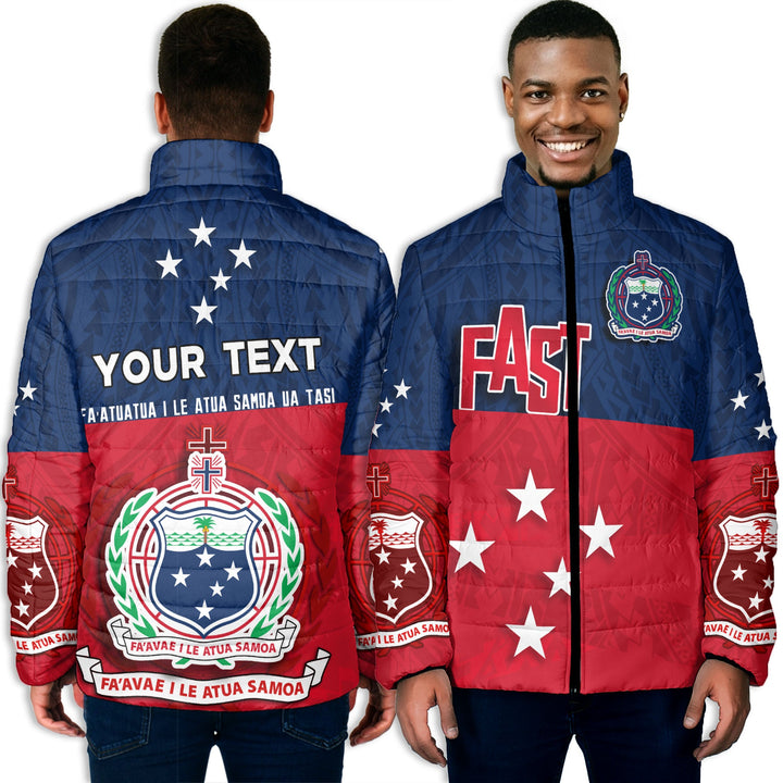 Custom Samoa Men Padded Jacket FAST Always Proud