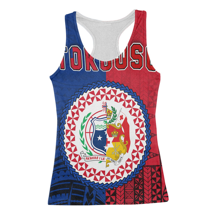 Custom Samoa and Tonga Women Tank Top Together Tokouso
