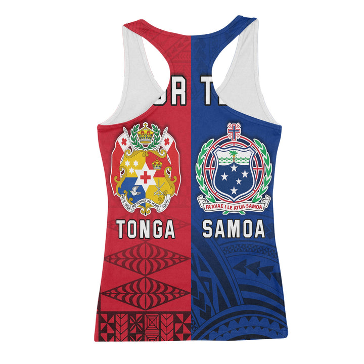 Custom Samoa and Tonga Women Tank Top Together Tokouso