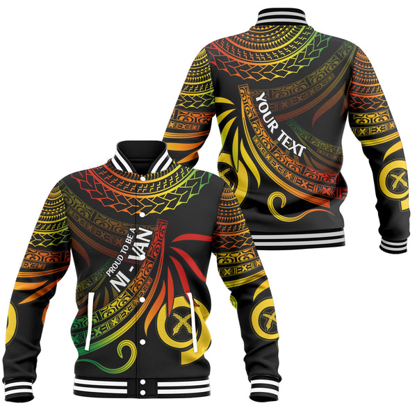 Custom Vanuatu Baseball Jacket Happy Independence Polynesian Proud To Be A Ni Van V1