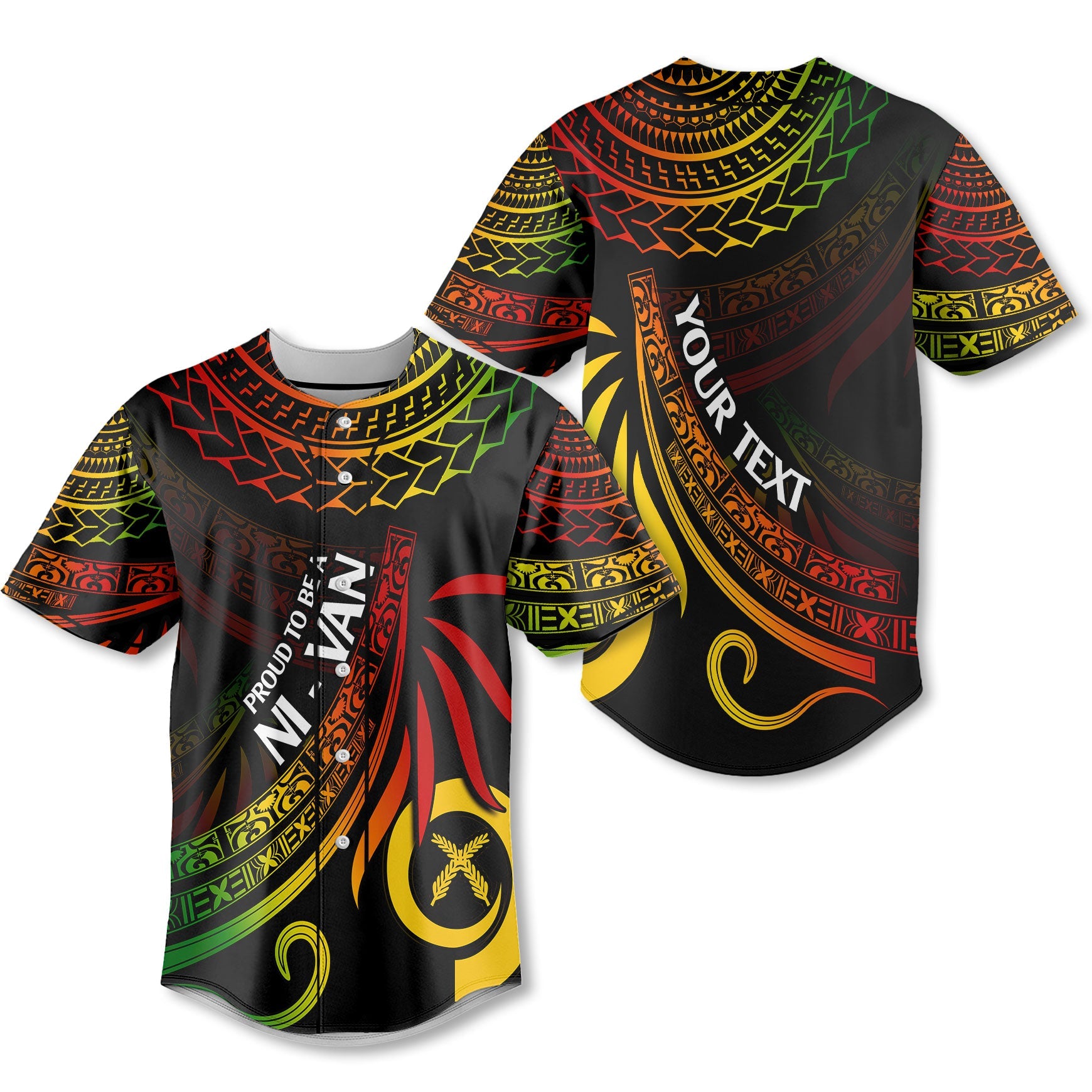 Custom Vanuatu Baseball Jersey Happy Independence Polynesian Proud To Be A Ni Van V1