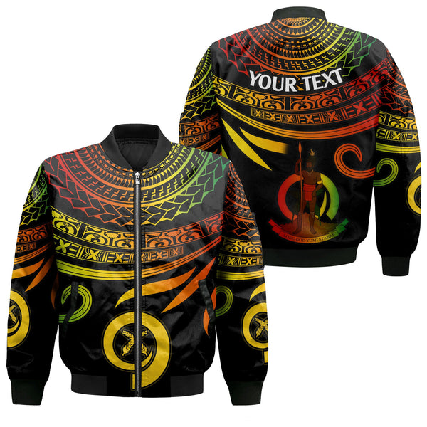 Custom Vanuatu Bomber Jacket Happy Independence Polynesian Proud To Be A Ni Van V2