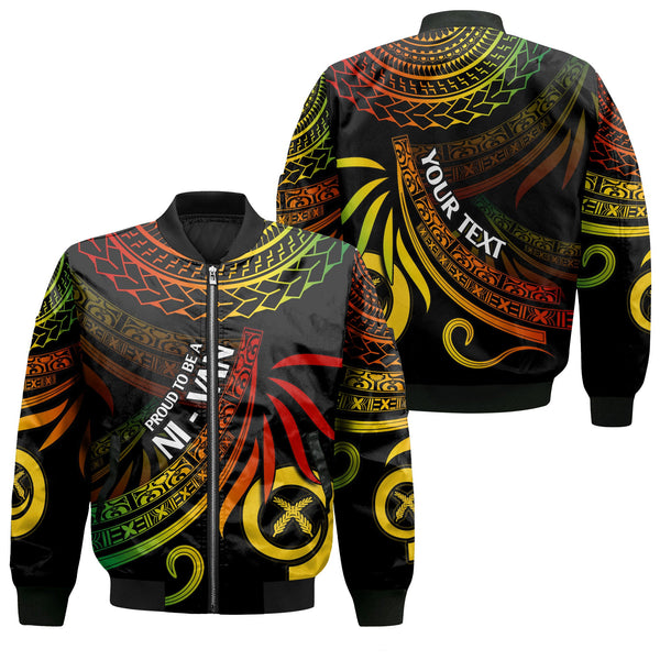 Custom Vanuatu Bomber Jacket Happy Independence Polynesian Proud To Be A Ni Van V1