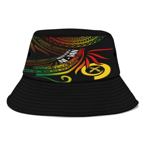 Custom Vanuatu Bucket Hat Happy Independence Polynesian Proud To Be A Ni Van V1