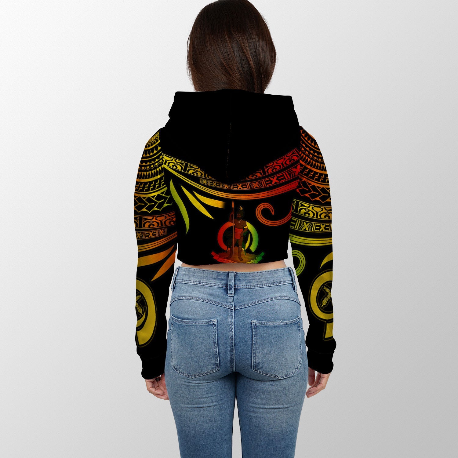 Custom Vanuatu Crop Hoodie Happy Independence Polynesian Proud To Be A Ni Van V2