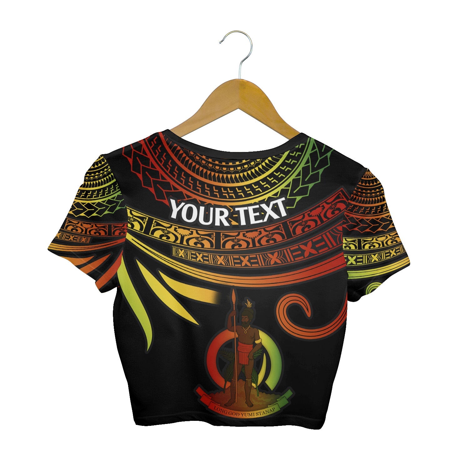 Custom Vanuatu Crop Top T Shirt Happy Independence Polynesian Proud To Be A Ni Van V2