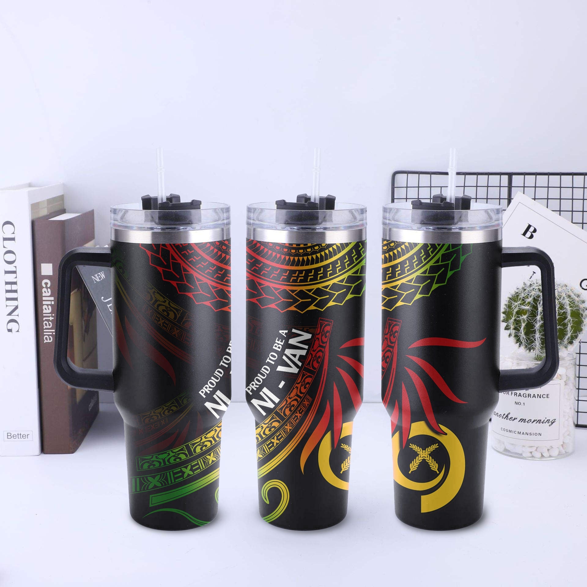 Custom Vanuatu Handle Tumbler Happy Independence Polynesian Proud To Be A Ni Van V1