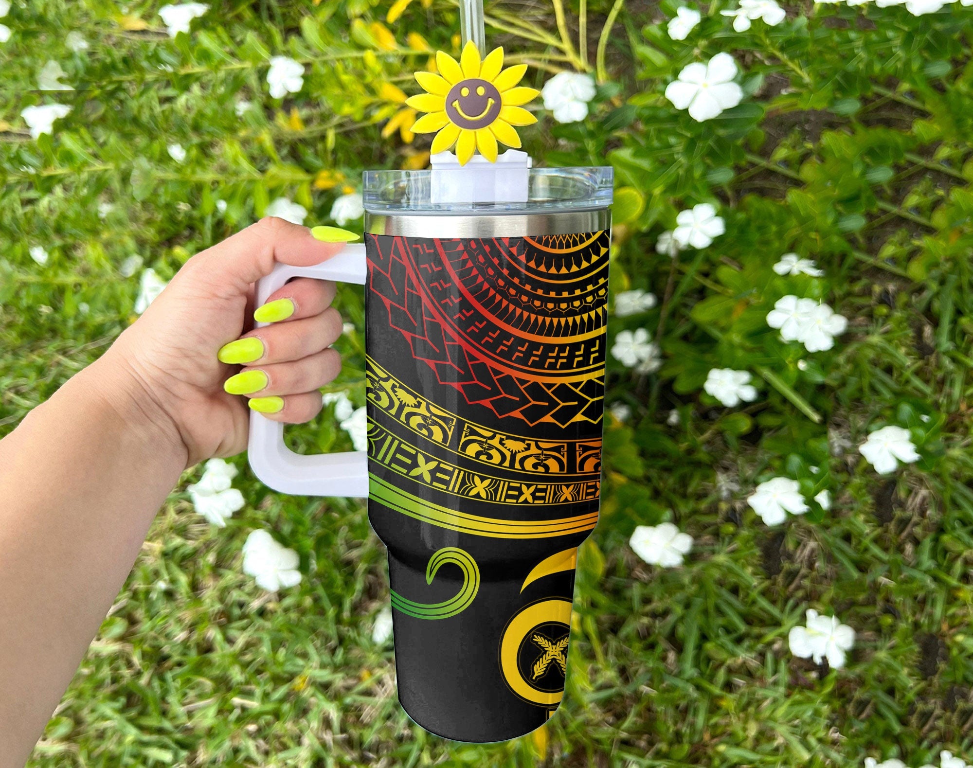 Custom Vanuatu Handle Tumbler Happy Independence Polynesian Proud To Be A Ni Van V2