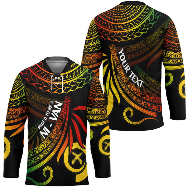 Custom Vanuatu Hockey Jersey Happy Independence Polynesian Proud To Be A Ni Van V1