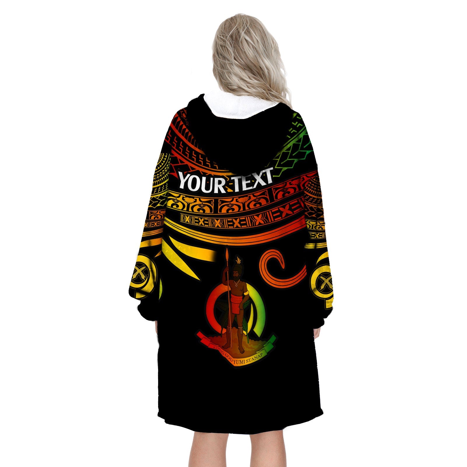 Custom Vanuatu Hoodie Blanket Happy Independence Polynesian Proud To Be A Ni Van V2