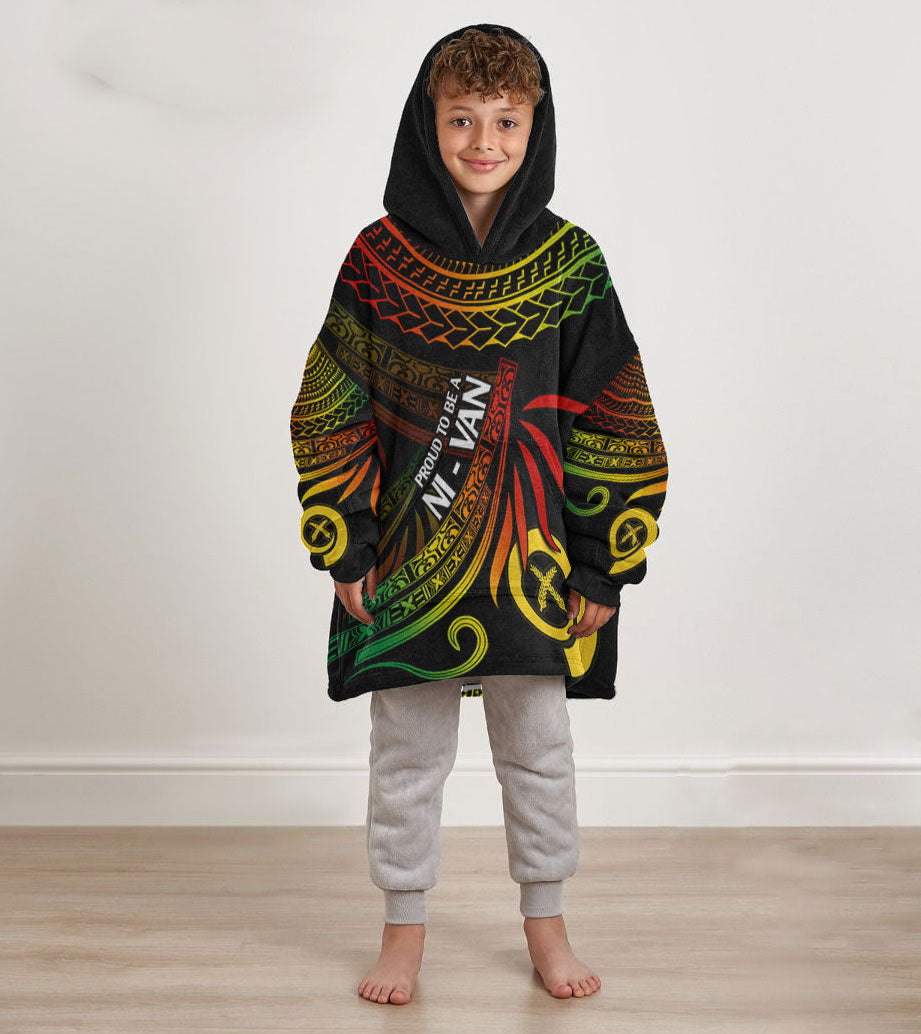 Custom Vanuatu Kid Snug Hoodie Happy Independence Polynesian Proud To Be A Ni Van V1