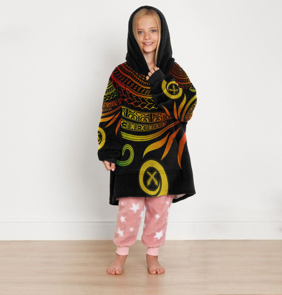 Custom Vanuatu Kid Snug Hoodie Happy Independence Polynesian Proud To Be A Ni Van V2