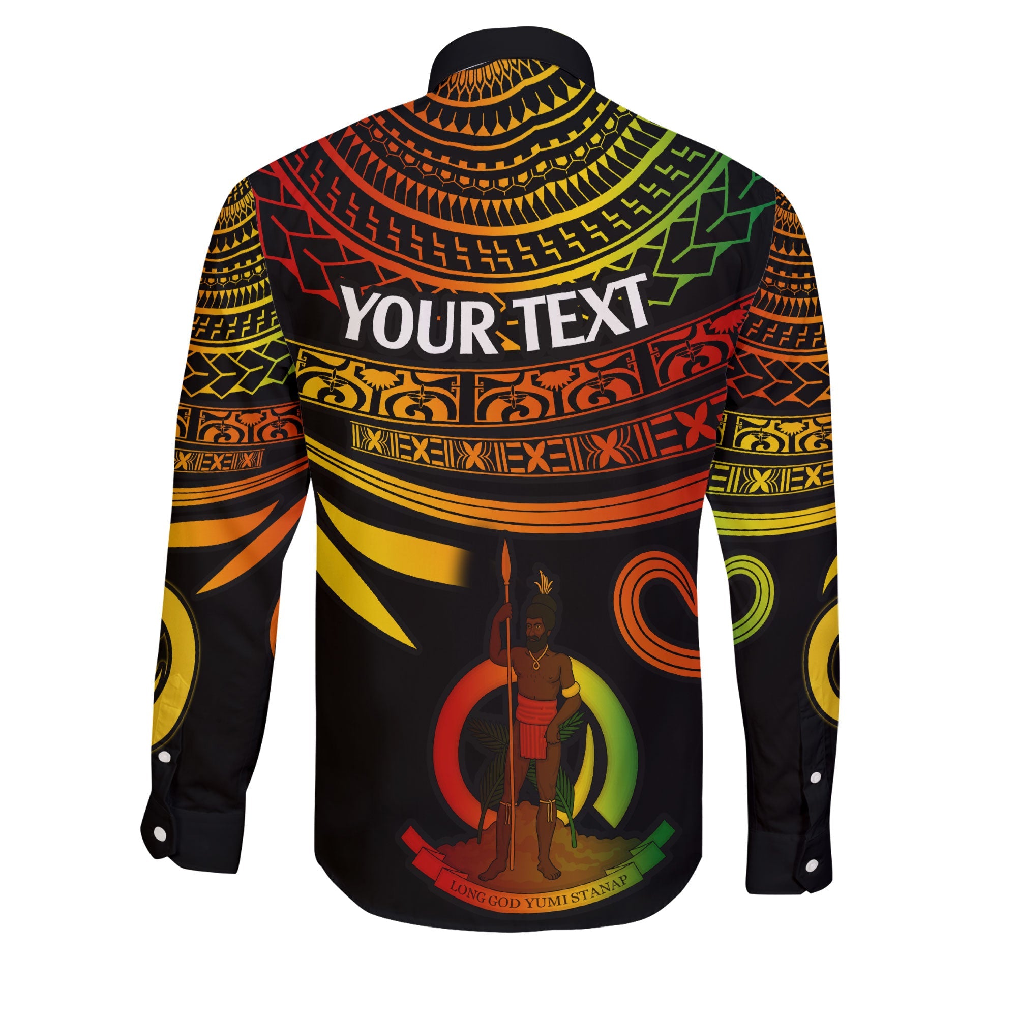 Custom Vanuatu Long Sleeve Button Shirt Happy Independence Polynesian Proud To Be A Ni Van V2