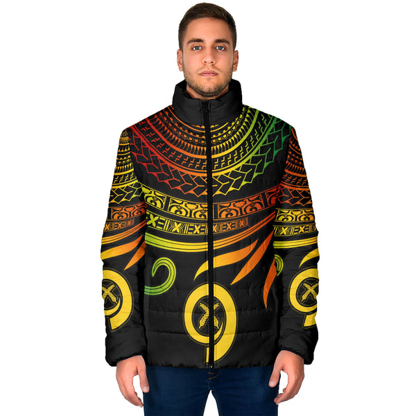 Custom Vanuatu Men Padded Jacket Happy Independence Polynesian Proud To Be A Ni Van V2